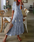 Camille Women's Maxi Dress – Bohemian Chic, Lightweight Cotton & Summery Ibiza Style