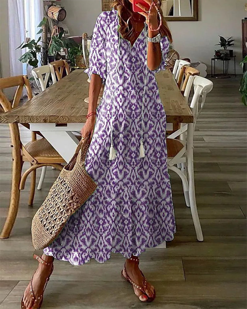 Camille Women's Maxi Dress – Bohemian Chic, Lightweight Cotton & Summery Ibiza Style