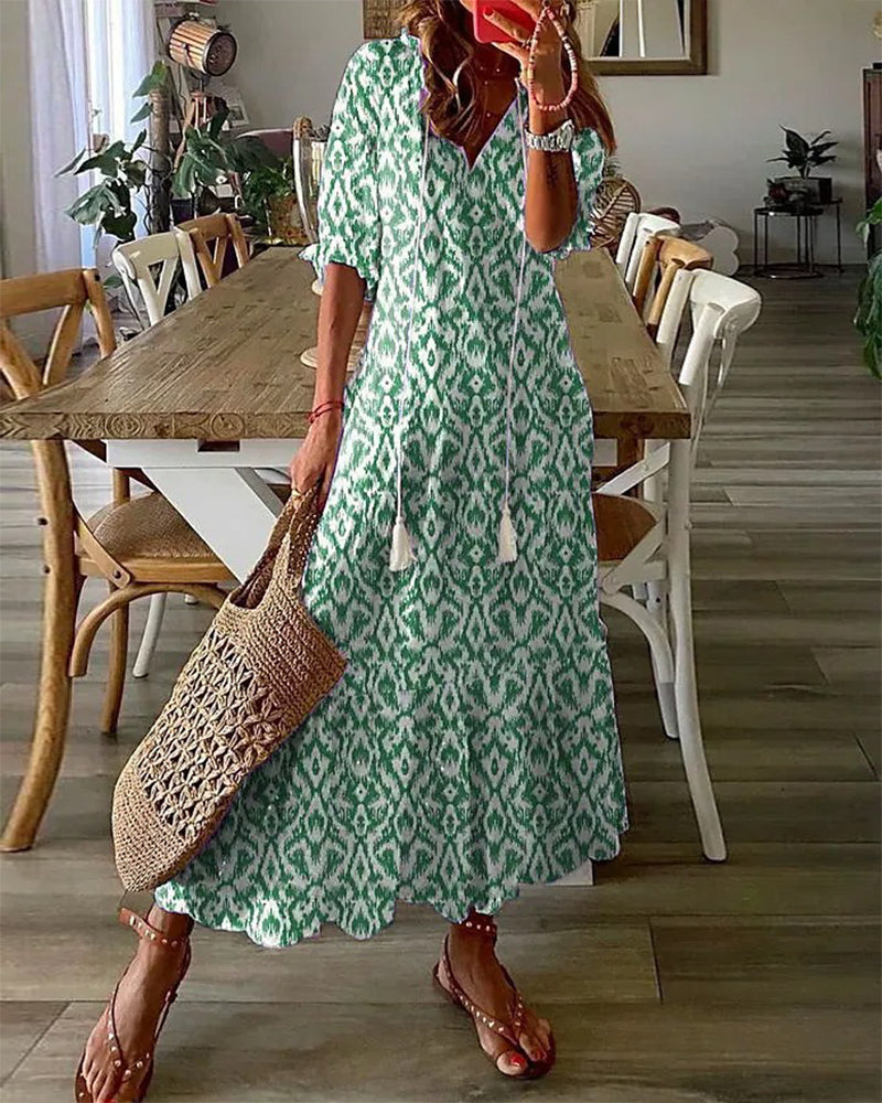 Camille Women's Maxi Dress – Bohemian Chic, Lightweight Cotton & Summery Ibiza Style