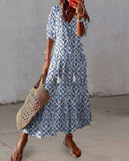 Camille Women's Maxi Dress – Bohemian Chic, Lightweight Cotton & Summery Ibiza Style