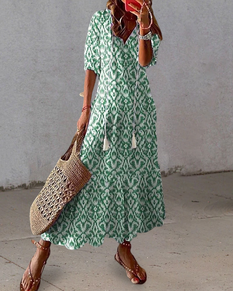 Camille Women's Maxi Dress – Bohemian Chic, Lightweight Cotton & Summery Ibiza Style