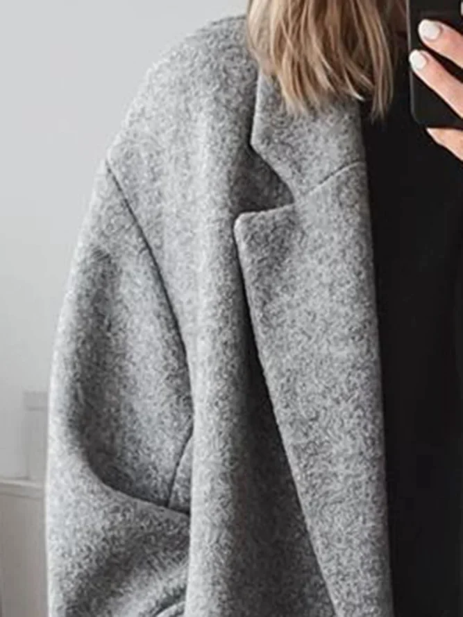 Vivienne Women's Coat – Long Wool-Blend, Oversized Cut, Elegant & Modern