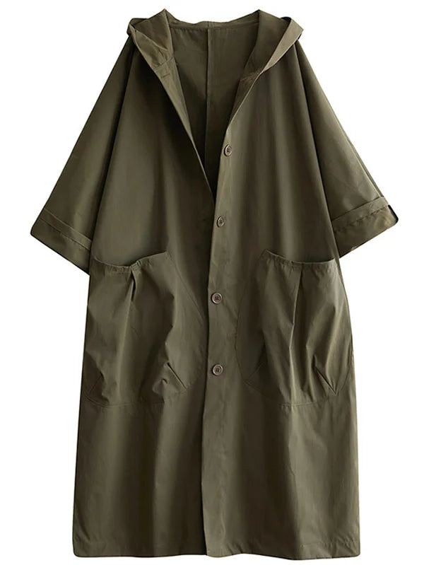 Adeline Women's Trench Coat – Long Hooded Coat with an Elegant Fit for Rainy Days