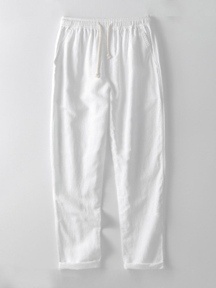 Marcus Men's Summer Two-Piece Set – Breathable Linen-Feel Style with Short Sleeves & Easy-Fit Trousers
