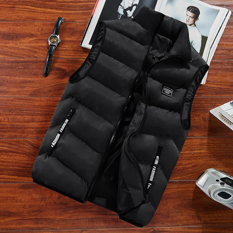 Marcus Men's Quilted Vest – Sleeveless Design, Thermal Warmth & Zip-Up Closure