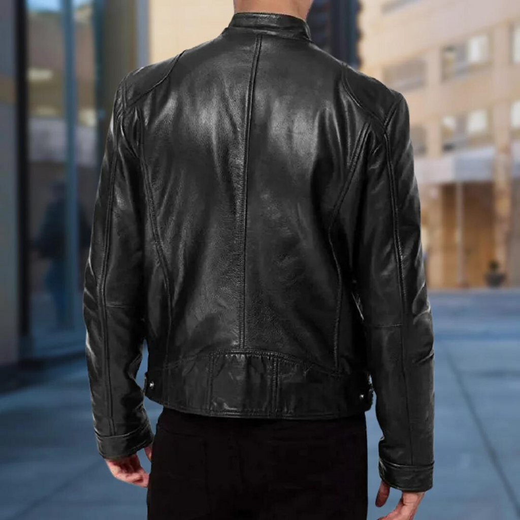 Marcus Men's Leather Jacket – Sleek & Long-Lasting Bomber with a Modern, Comfortable Style