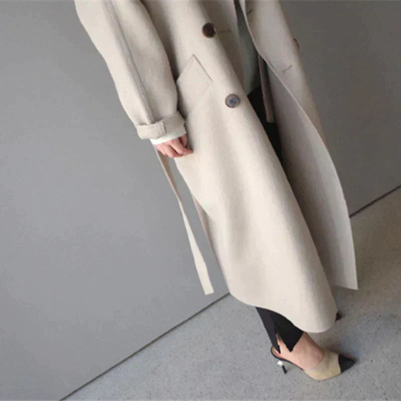 Charlotte Women's Long Wool Coat – Stylish & Cozy Timeless Winter Coat