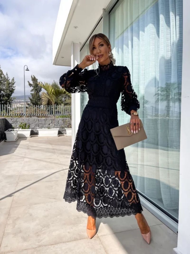 Aurora Elegant Women's Dress – Lace Dress with Long Sleeves for a Chic Night Out