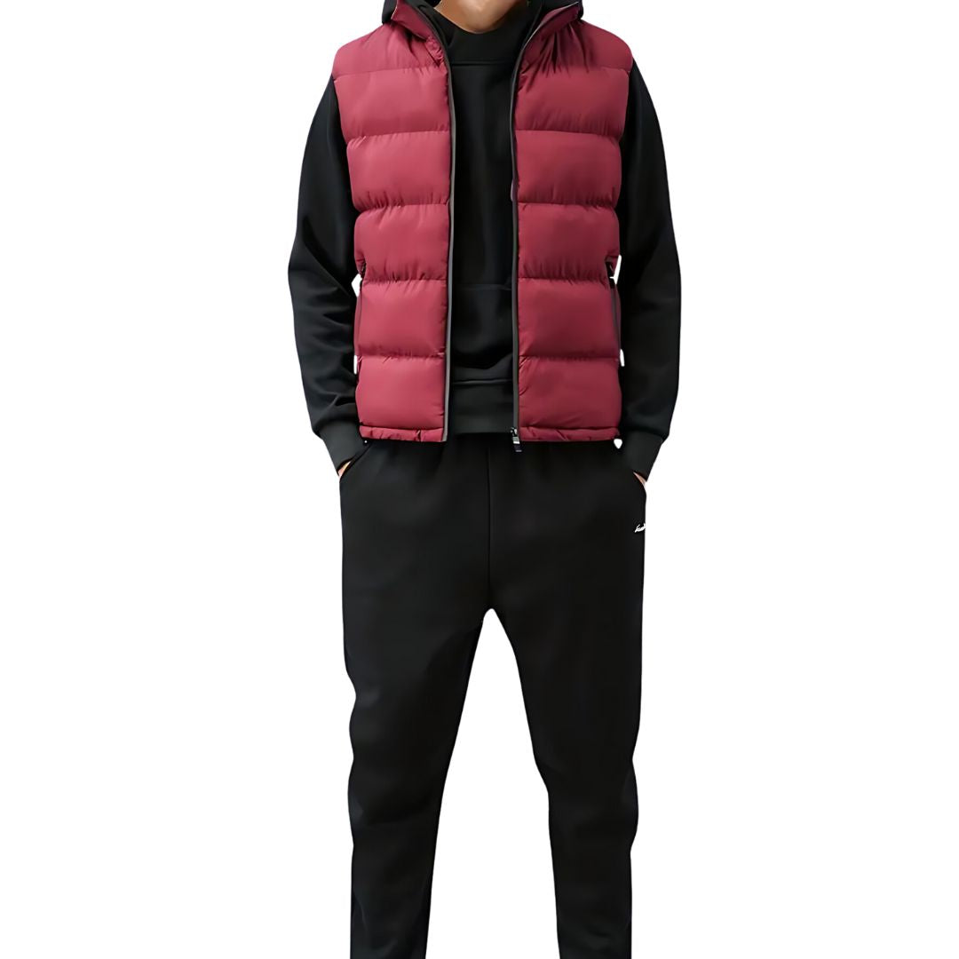 Milo Men's Vest – Lightweight, Waterproof Sleeveless Puffer with High Zip Collar