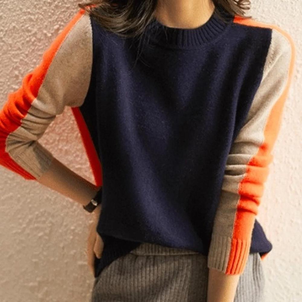 Rosalind Women's Striped Sweater – Fitted Cut, Graphic Style & Comfortable Cotton