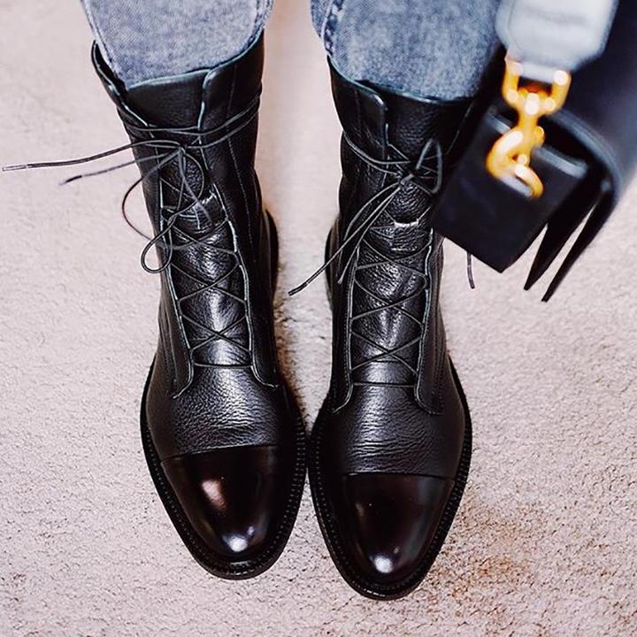 Selene Women's Boots – Elegant Heeled Lace-Up Boots in Premium Leather