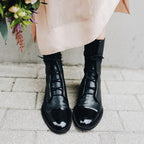 Selene Women's Boots – Elegant Heeled Lace-Up Boots in Premium Leather