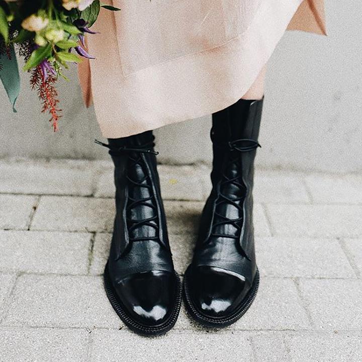 Selene Women's Boots – Elegant Heeled Lace-Up Boots in Premium Leather