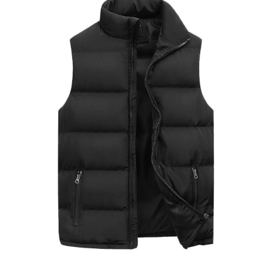 Milo Men's Vest – Lightweight, Waterproof Sleeveless Puffer with High Zip Collar