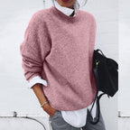 Camille Cashmere Sweater for Women – A Luxurious Knit with Classic Crewneck & Flattering Fit