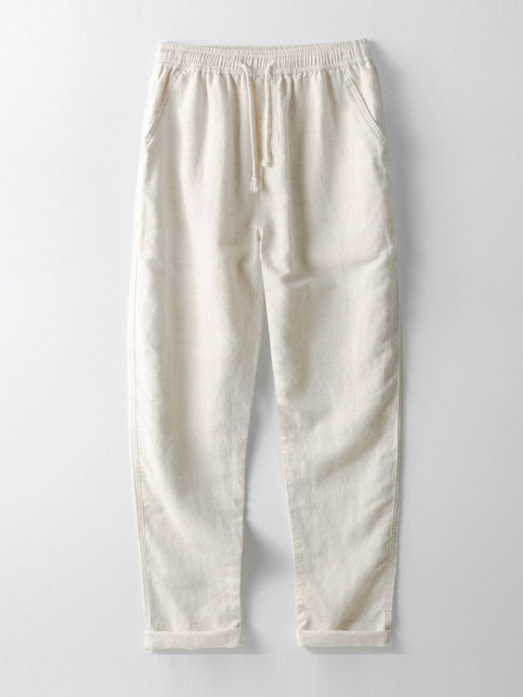 Marcus Men's Summer Two-Piece Set – Breathable Linen-Feel Style with Short Sleeves & Easy-Fit Trousers