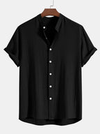 Marcus Men's Summer Two-Piece Set – Breathable Linen-Feel Style with Short Sleeves & Easy-Fit Trousers