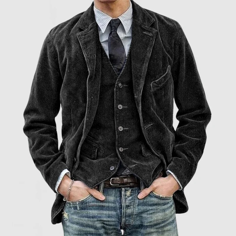 Nathaniel Men's Corduroy Blazer – Elegant, Warm & Versatile with a Modern Vest