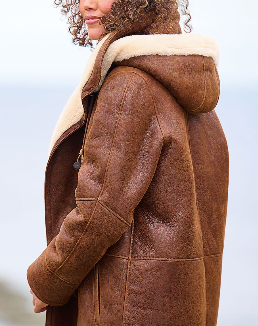 Nadia Women's Hooded Coat – Warm, Relaxed & Stylish for Winter Days