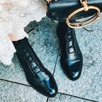Selene Women's Boots – Elegant Heeled Lace-Up Boots in Premium Leather