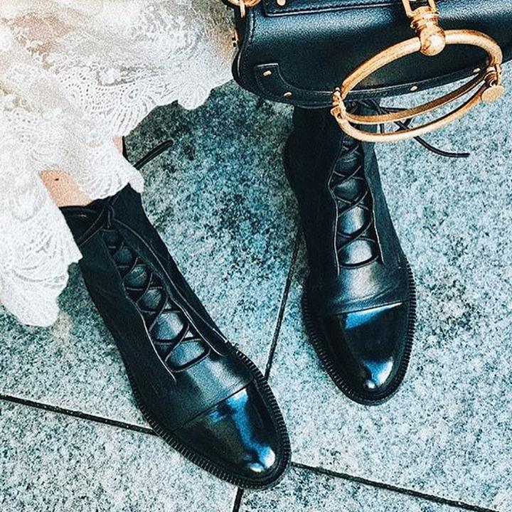 Selene Women's Boots – Elegant Heeled Lace-Up Boots in Premium Leather