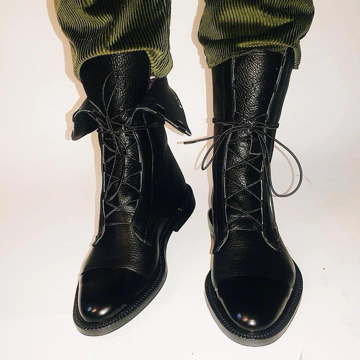 Selene Women's Boots – Elegant Heeled Lace-Up Boots in Premium Leather