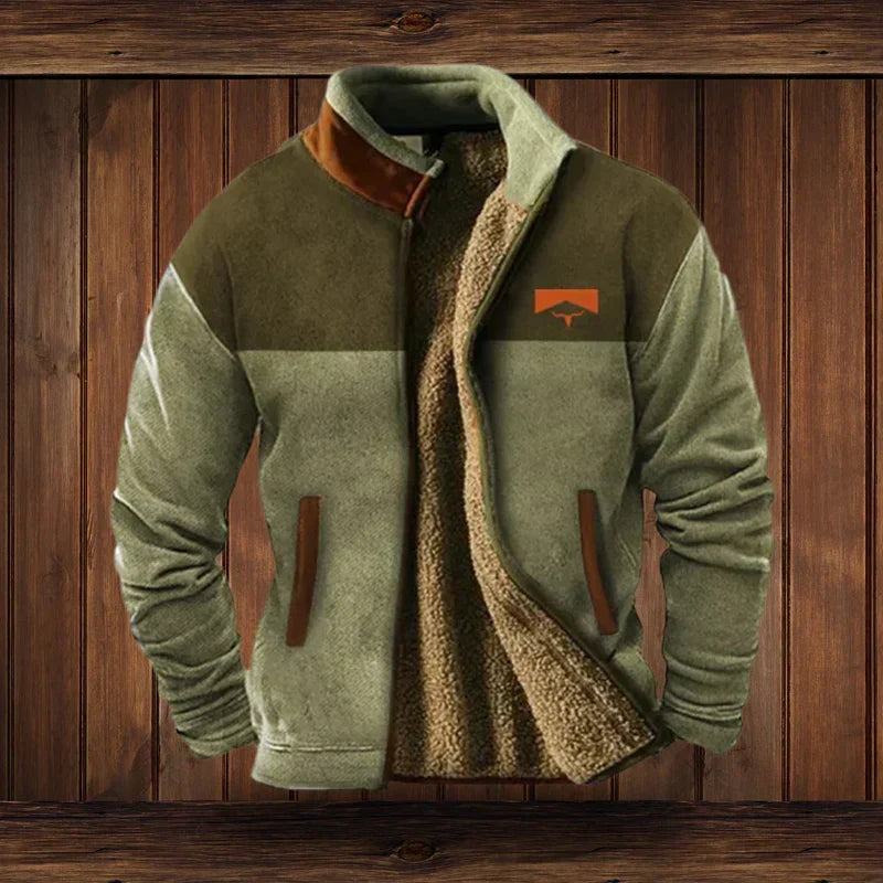 Elliot Warm Western-Style Jacket – Fleece Lining & Tribal-Inspired Patterns for Cozy Winter Warmth