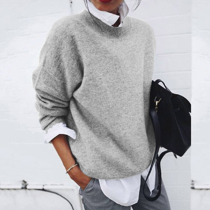 Camille Cashmere Sweater for Women – A Luxurious Knit with Classic Crewneck & Flattering Fit