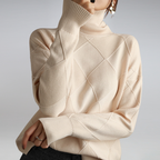 Josephine Women's Sweater – Elegant Cashmere Turtleneck, Soft & Cozy for Winter Comfort