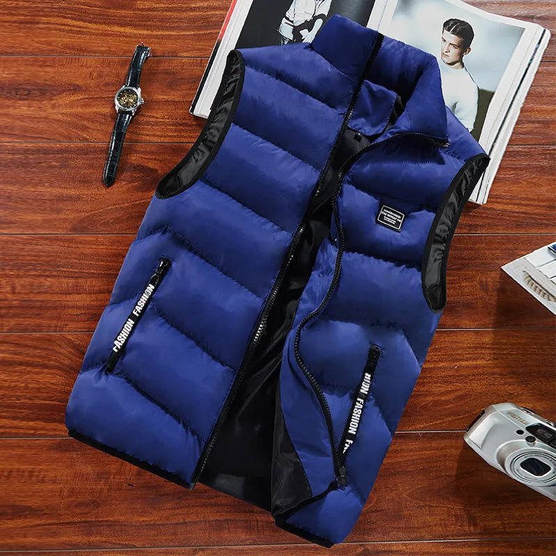 Marcus Men's Quilted Vest – Sleeveless Design, Thermal Warmth & Zip-Up Closure