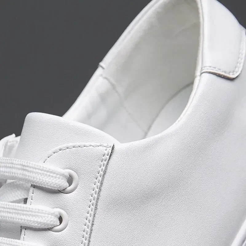 Marco Men's Leather Sneakers – Sleek Genuine Leather Sneakers with a Cushioned Sole and Timeless Design