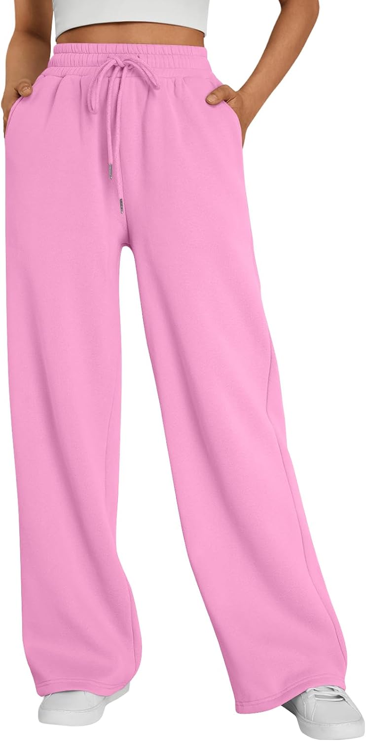 Wren Women's Wide-Leg Sweatpants – High Waist, Drawstring & Pockets