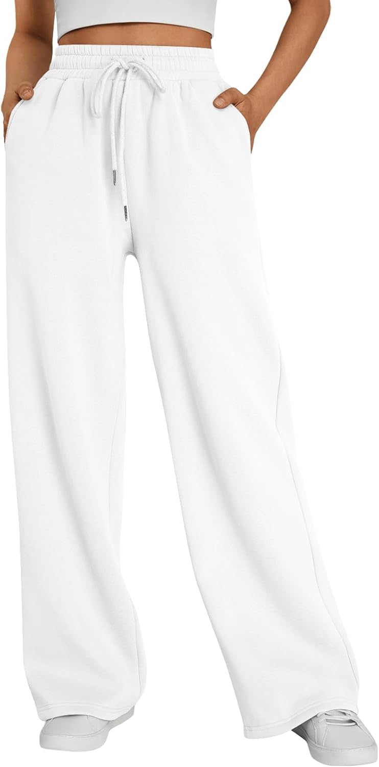 Wren Women's Wide-Leg Sweatpants – High Waist, Drawstring & Pockets