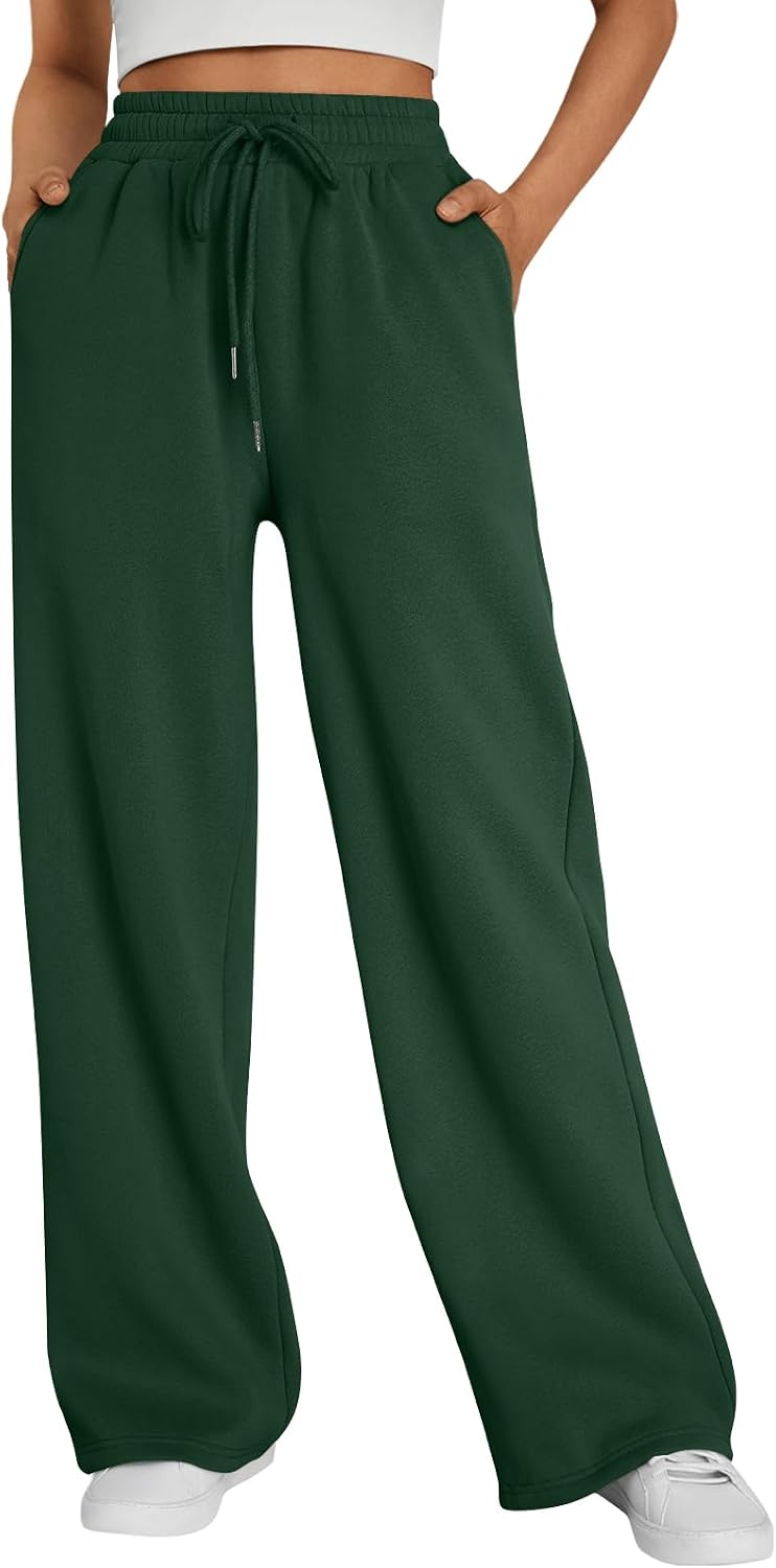 Wren Women's Wide-Leg Sweatpants – High Waist, Drawstring & Pockets