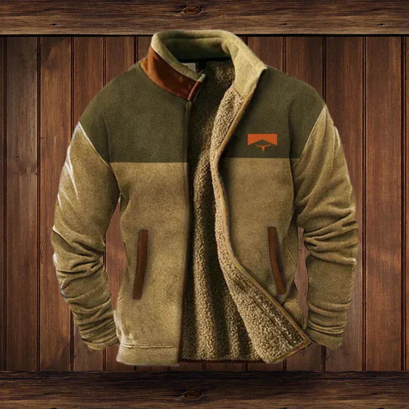 Elliot Warm Western-Style Jacket – Fleece Lining & Tribal-Inspired Patterns for Cozy Winter Warmth