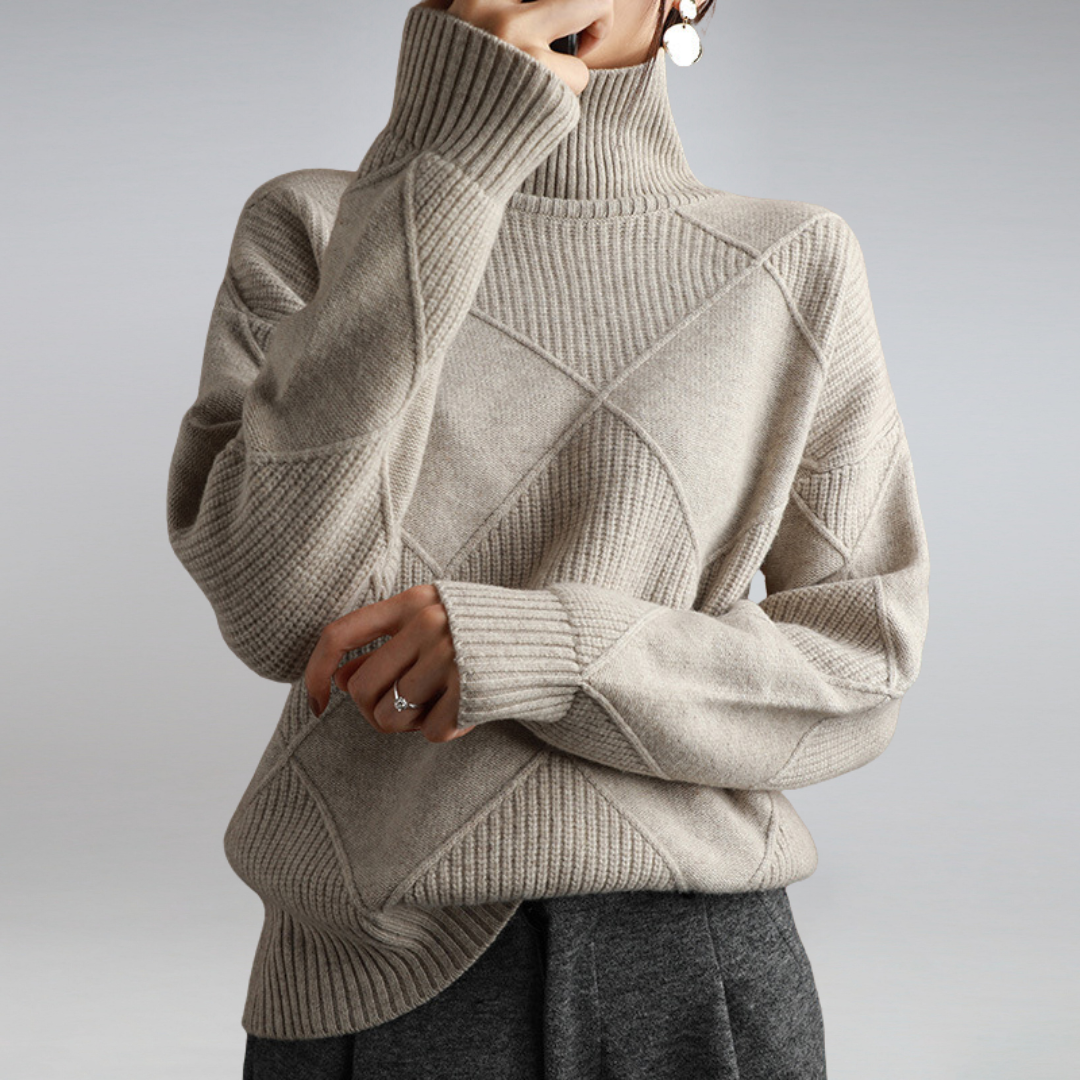 Freya Cashmere Turtleneck for Women – A Soft, Warm & Refined Knit