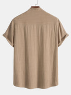 Marcus Men's Summer Two-Piece Set – Breathable Linen-Feel Style with Short Sleeves & Easy-Fit Trousers