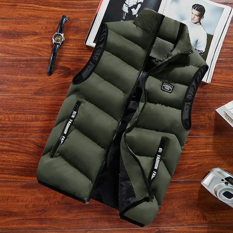 Marcus Men's Quilted Vest – Sleeveless Design, Thermal Warmth & Zip-Up Closure