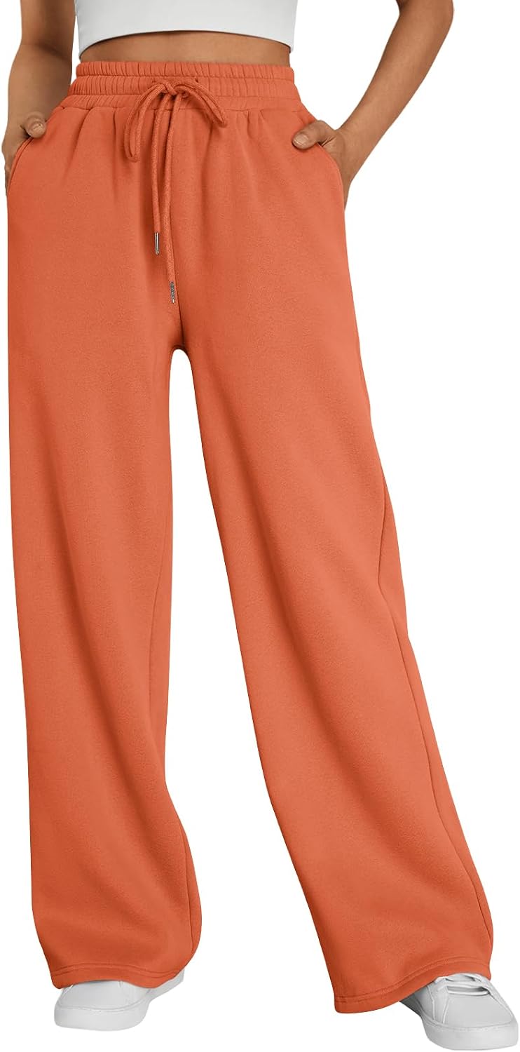 Wren Women's Wide-Leg Sweatpants – High Waist, Drawstring & Pockets
