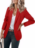 Margot Women's Slim-Fit Blazer – Lapel Collar, One-Button Front & Flap Pockets