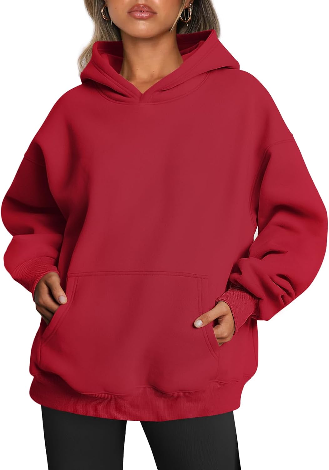 Matilda Women's Oversized Fleece Hoodie – Drop Shoulders, Kangaroo Pocket & Pullover