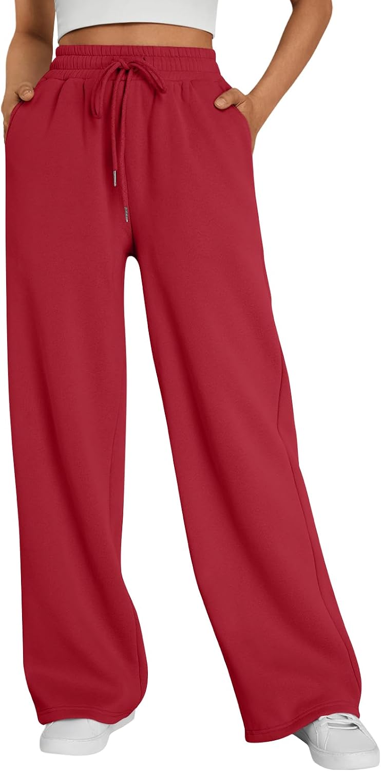 Wren Women's Wide-Leg Sweatpants – High Waist, Drawstring & Pockets