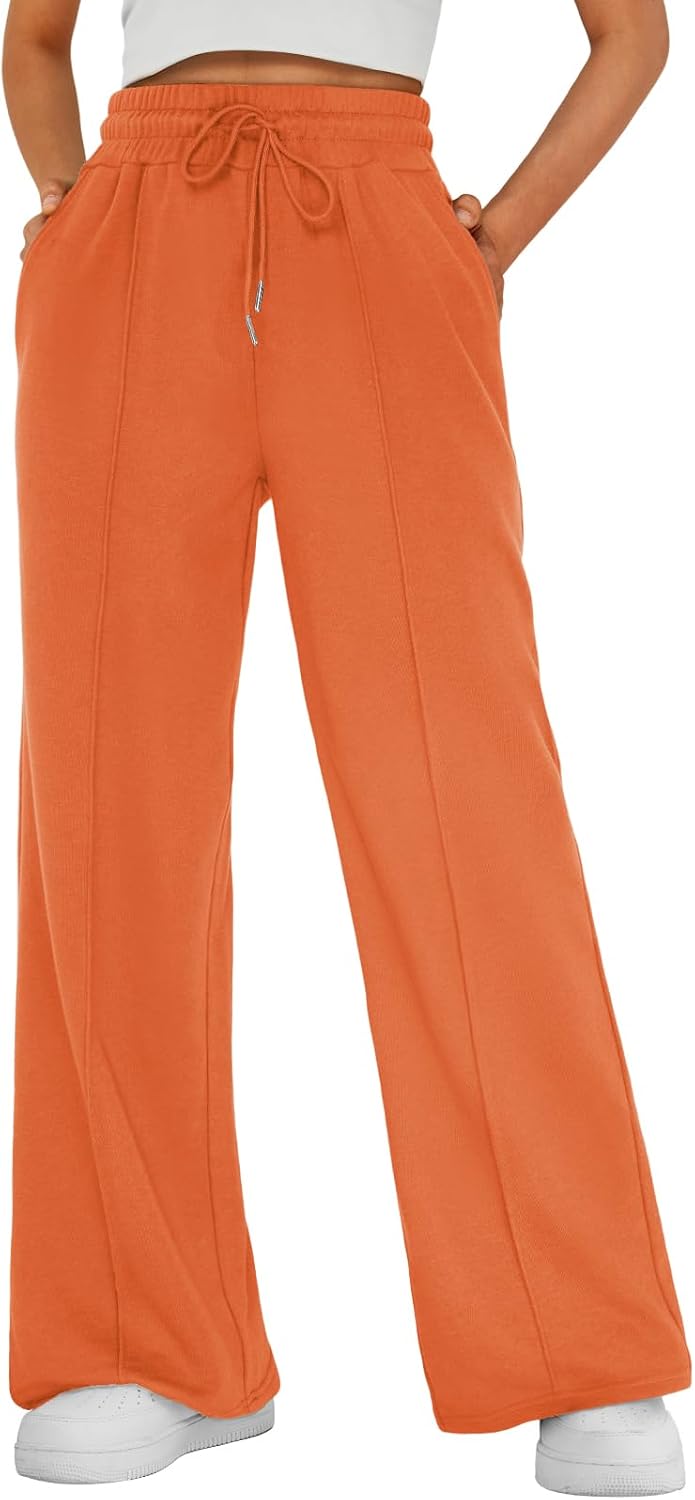 Lucy Women's Wide-Leg Sweatpants – High Waist, Drawstring & Side Pockets