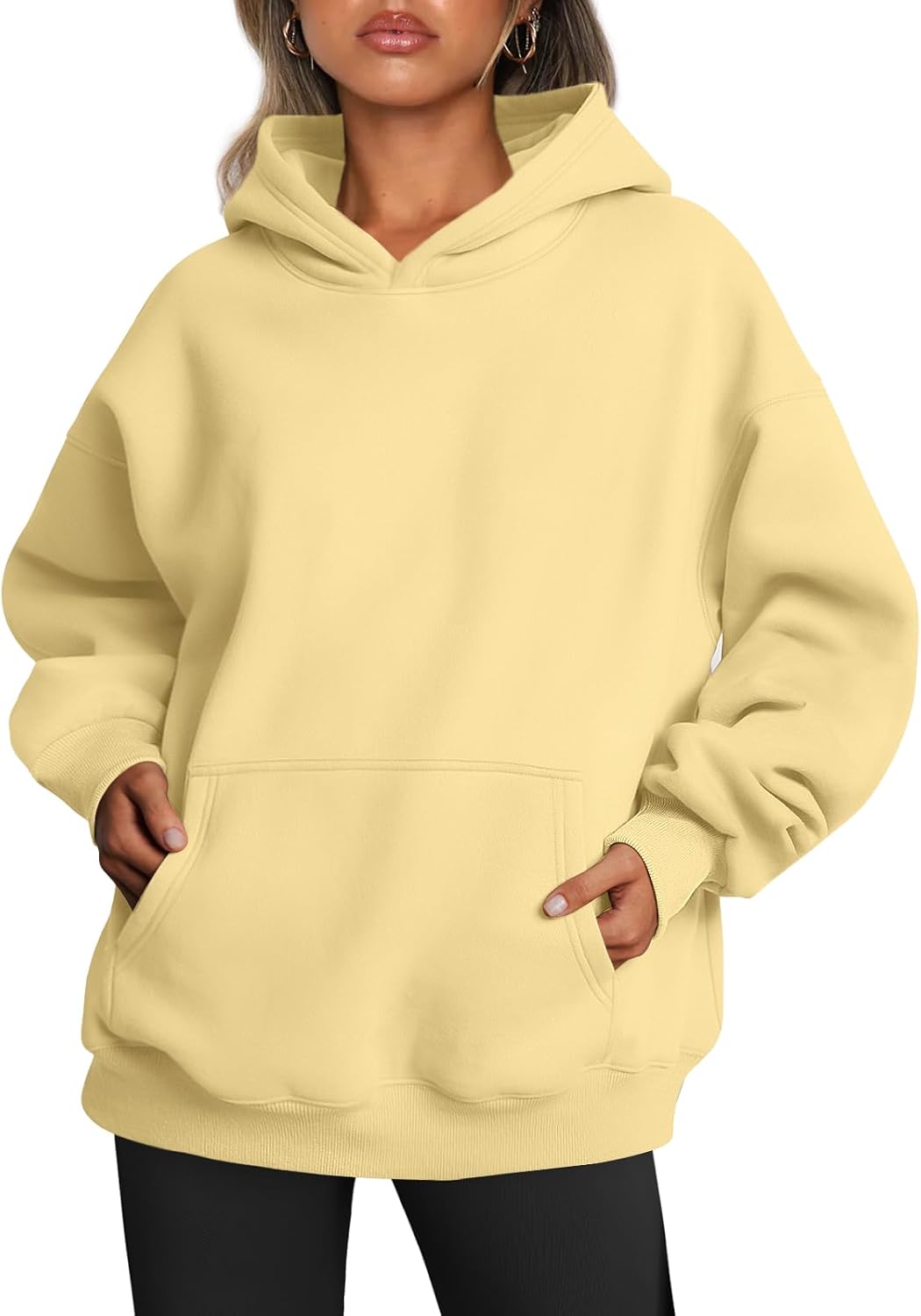 Matilda Women's Oversized Fleece Hoodie – Drop Shoulders, Kangaroo Pocket & Pullover