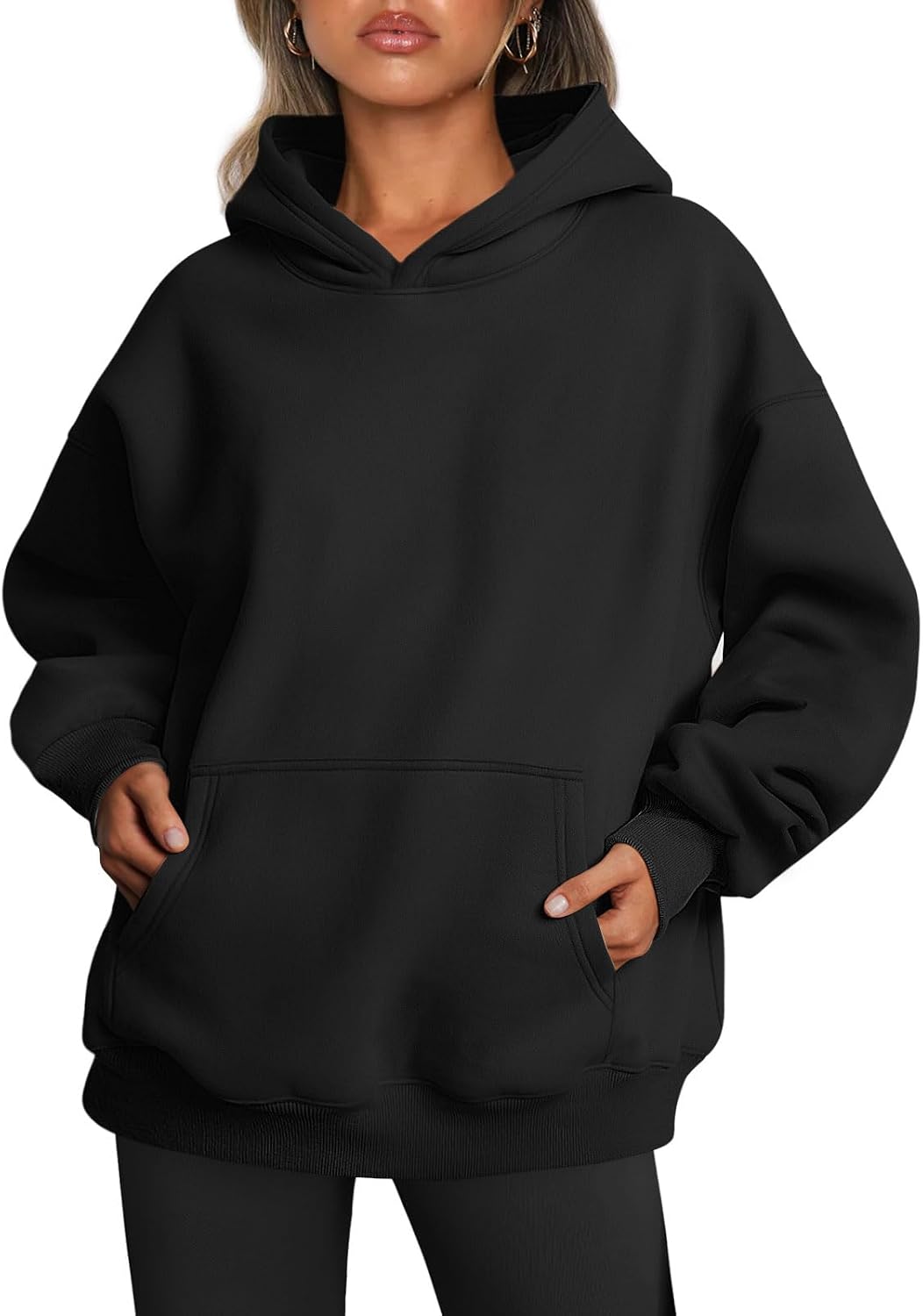 Matilda Women's Oversized Fleece Hoodie – Drop Shoulders, Kangaroo Pocket & Pullover