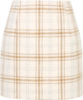 Daisy Women's Plaid Mini Skirt – High Waist, Pencil Fit & Invisible Side Zip