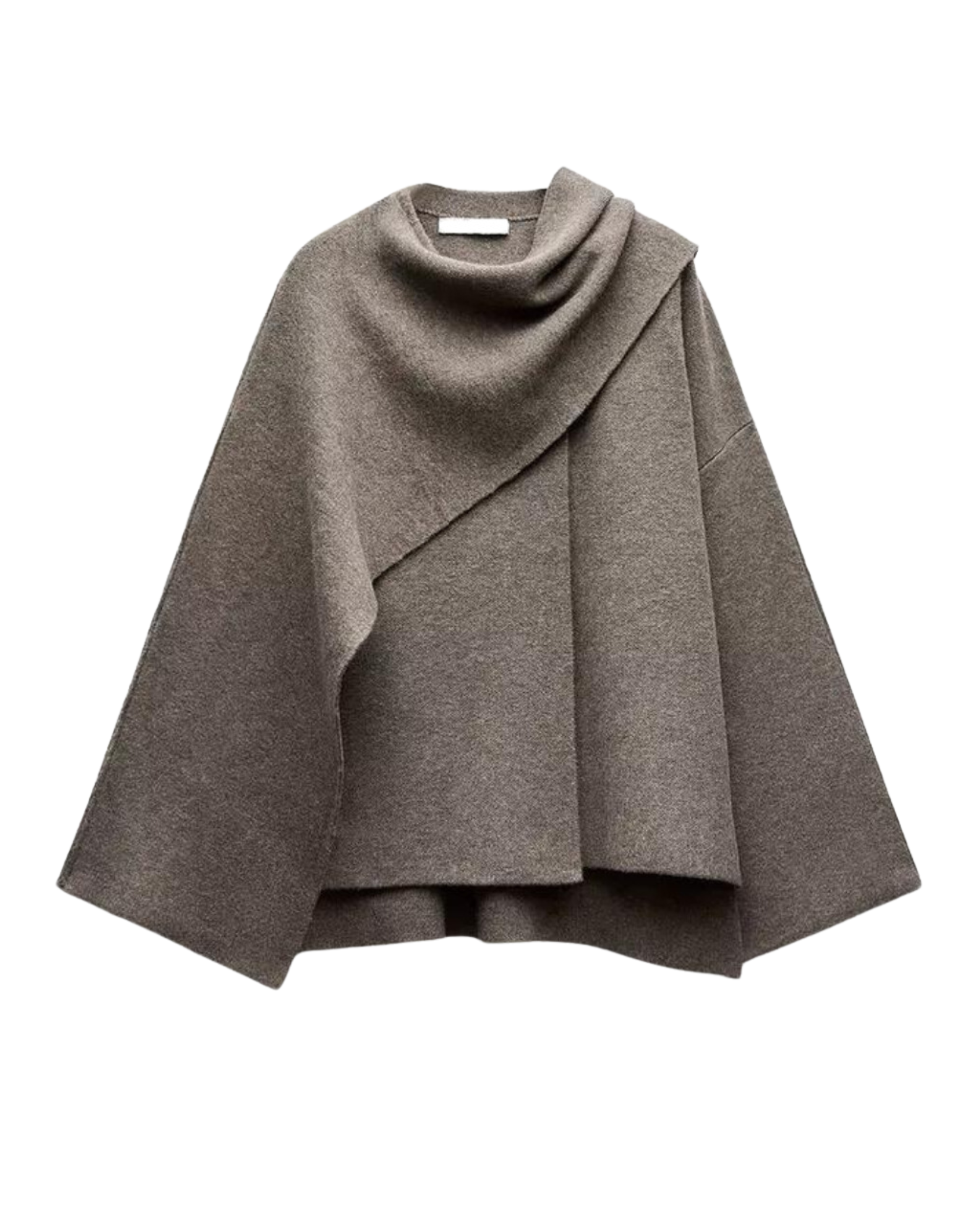 Sienna Women's Poncho – Asymmetric Wool Design, Chic and Perfect for Winter Warmth