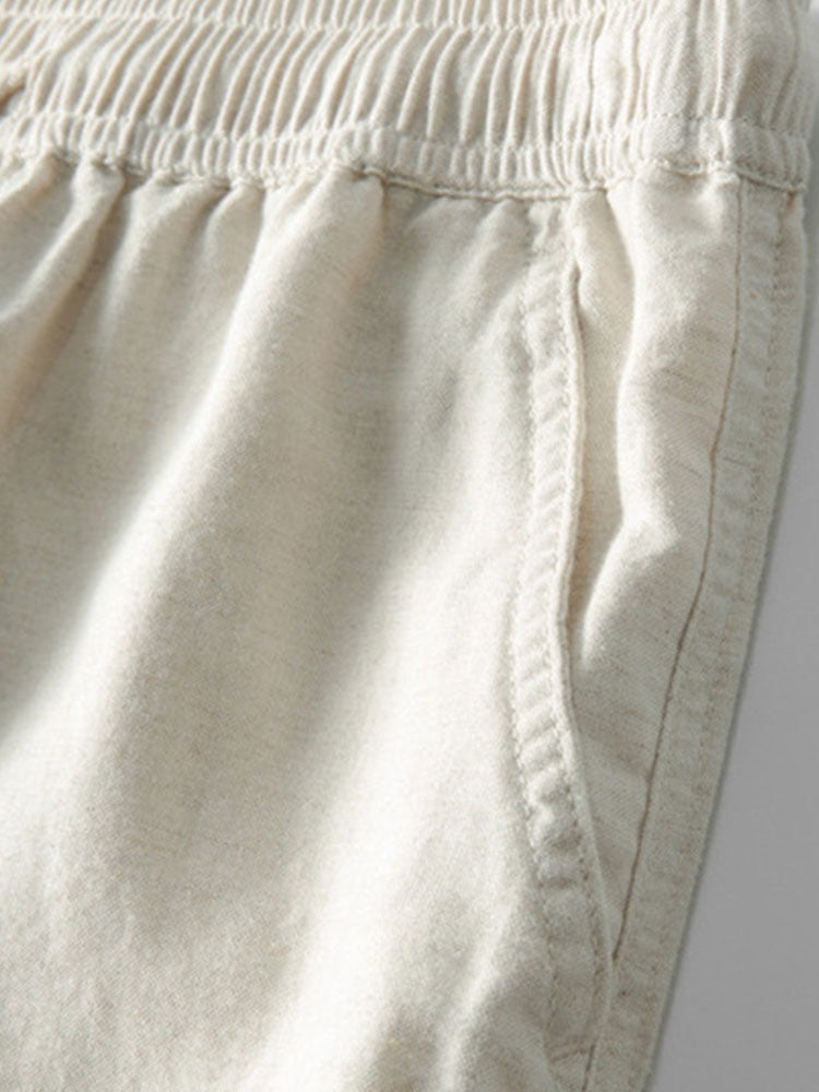 Marcus Men's Summer Two-Piece Set – Breathable Linen-Feel Style with Short Sleeves & Easy-Fit Trousers