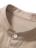 Marcus Men's Summer Two-Piece Set – Breathable Linen-Feel Style with Short Sleeves & Easy-Fit Trousers