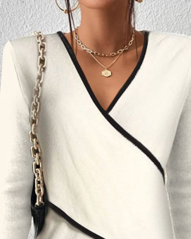 Maren Women's Sweater – Luxe V-Neck Sweater with Comfortable Fit & Elegant, Timeless Design